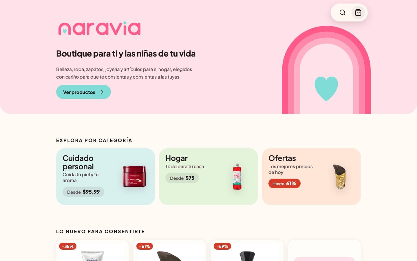 Naravia Boutique — E-commerce