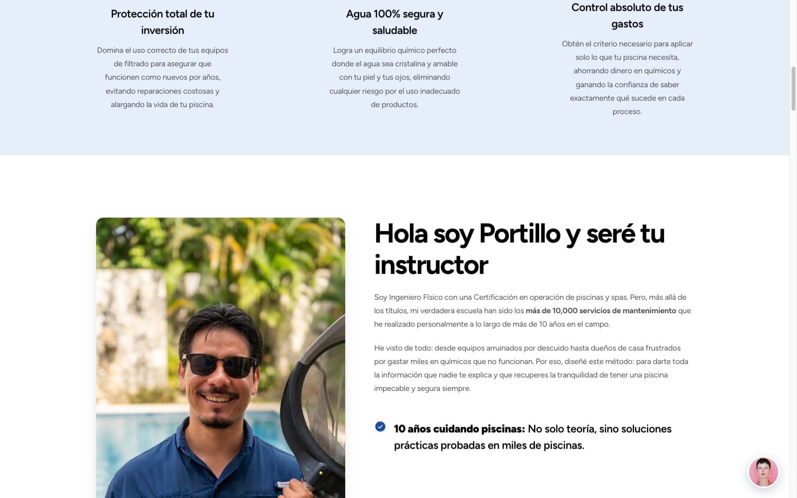Portillo Piscinas — captura 1